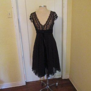 Black Beaded Cocktail Party Dress BCBG Sexy Classy 4